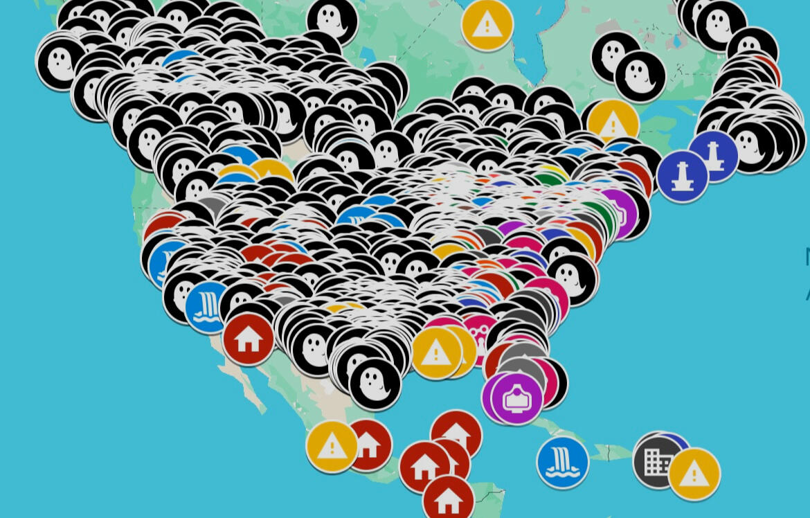 Preview of our extensive abandoned location map: